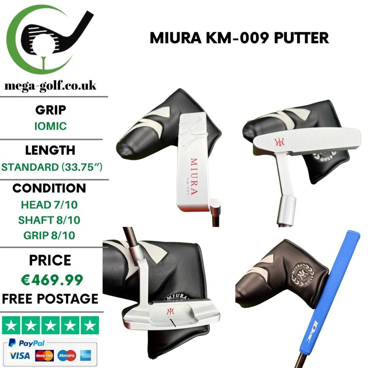 Miura KM-009 Putter / 33.75'' - Image 1