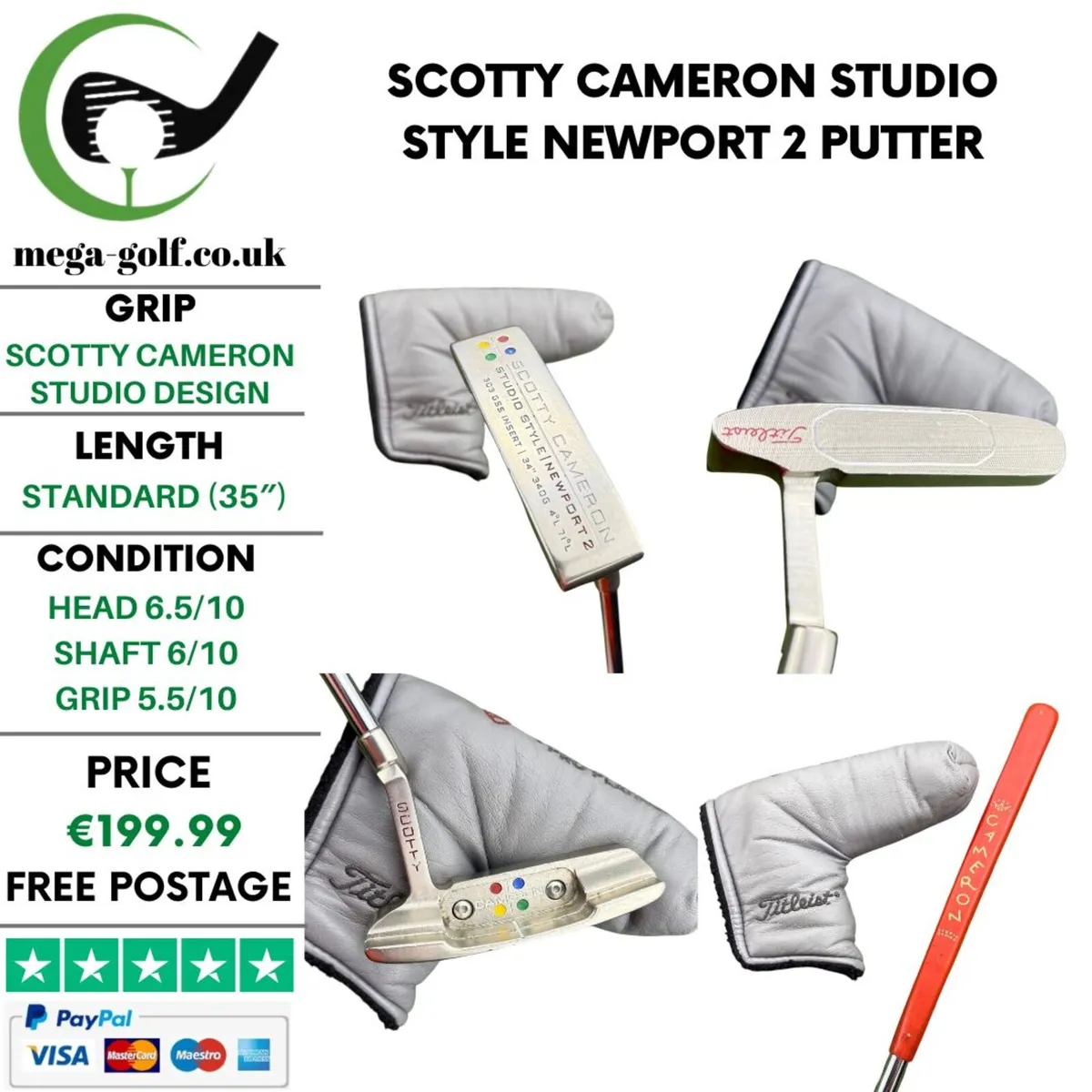 Scotty Cameron Studio Style Newport 2 Putter / 35' - Image 1