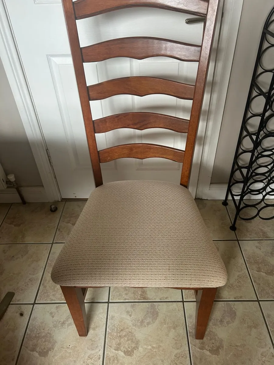 Solid Oak Dining Table & 6 Chairs - Image 4