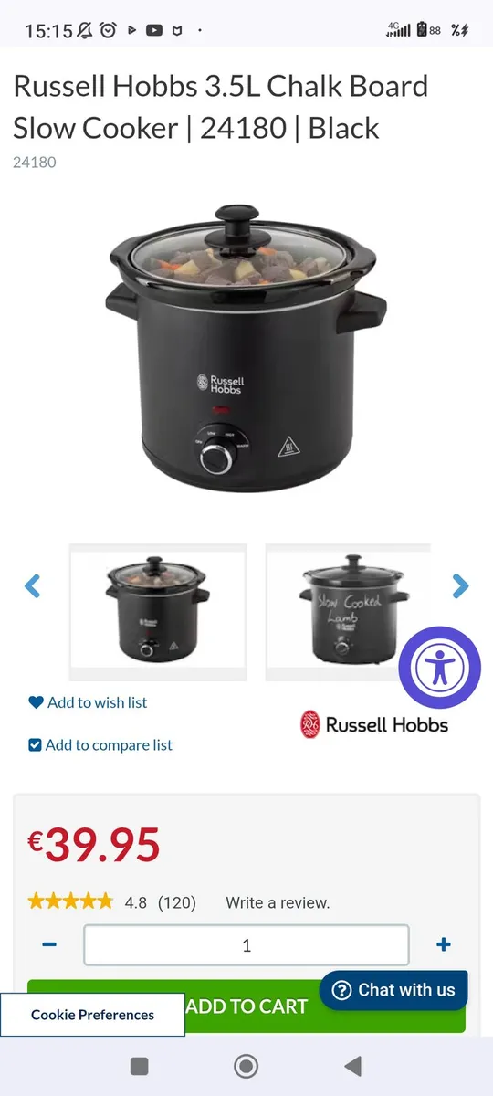 Russell Hobbs 3.5L Slow Cooker - Brand New - Image 2