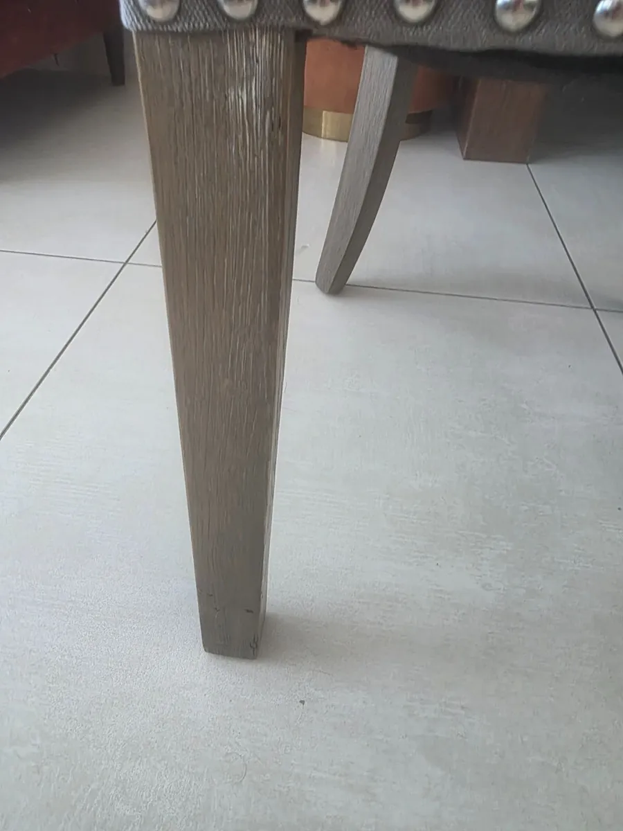 3 Grey Dining chairs - Image 3