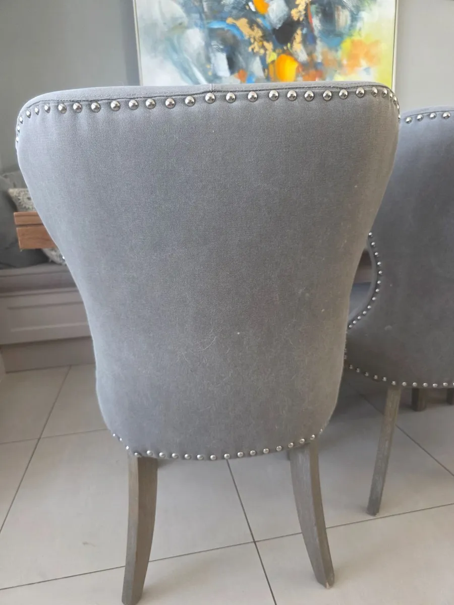 3 Grey Dining chairs - Image 4