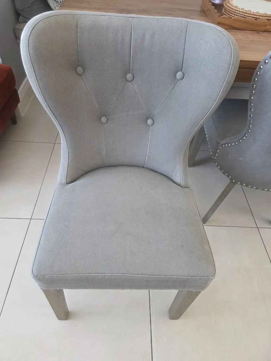 3 Grey Dining chairs - Image 1