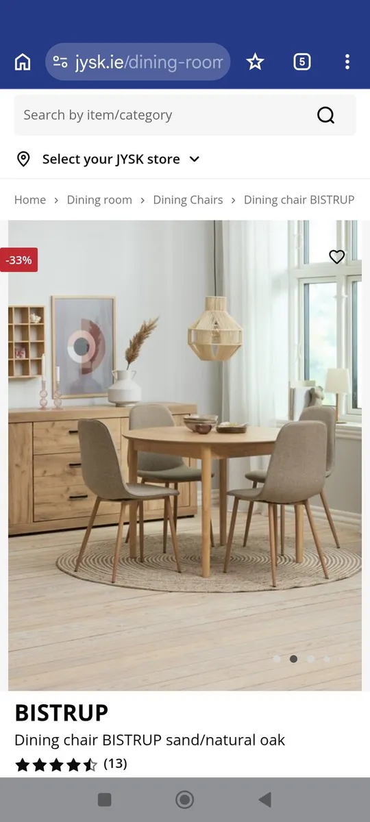 JYSK Bistrup Dining Chairs – Set of 4 - Image 2