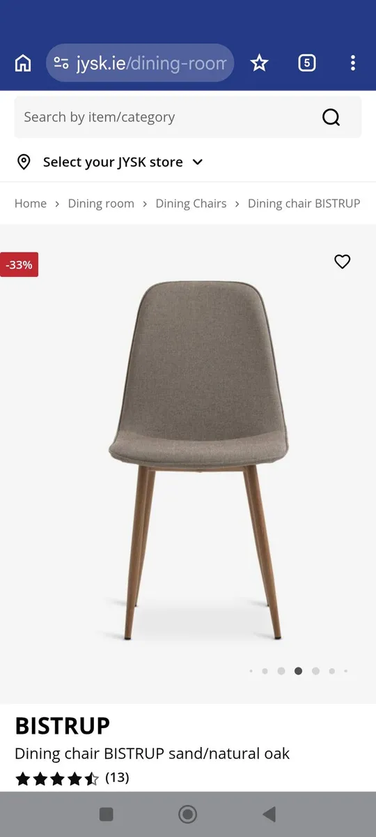 JYSK Bistrup Dining Chairs – Set of 4 - Image 4