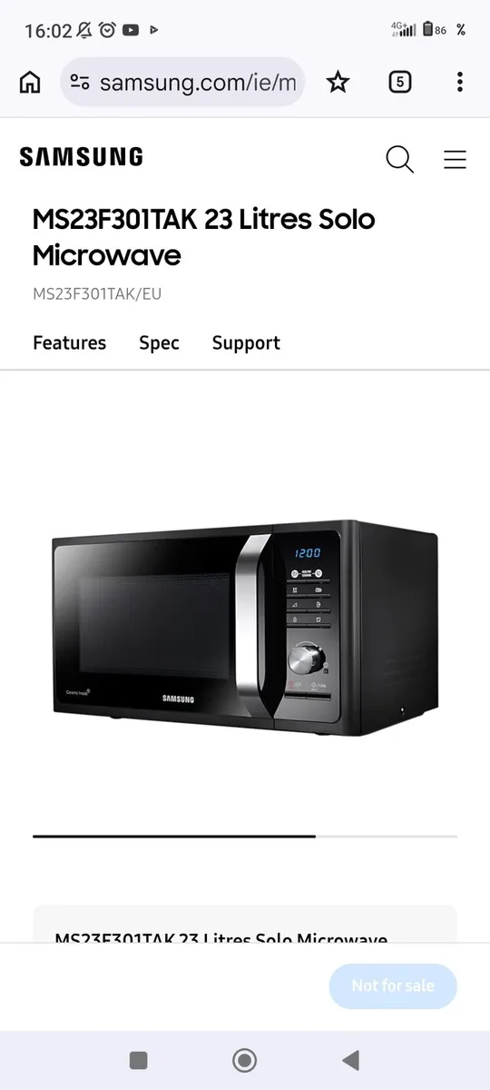Samsung 23L Ceramic Microwave - Image 1