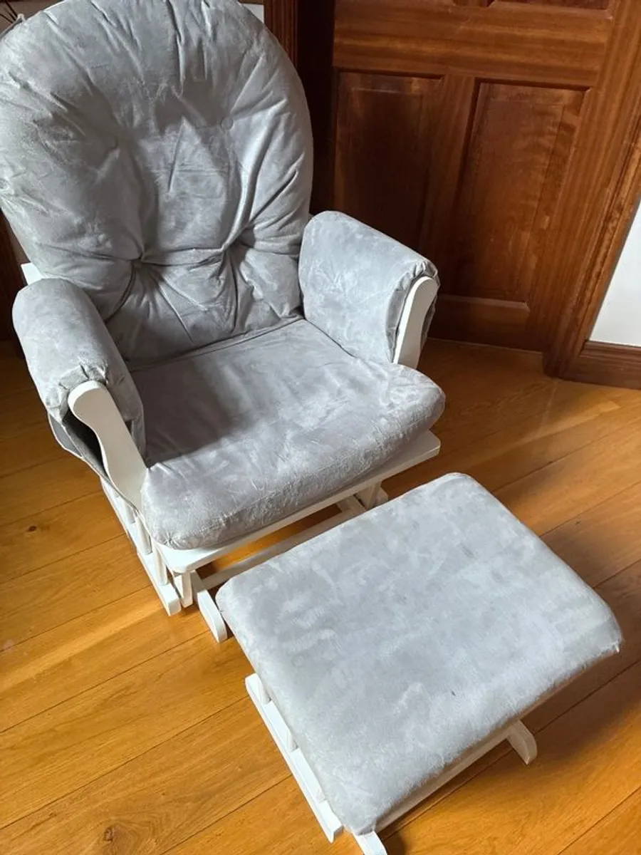 Nursery rocking chair. Babylo Brompton Glider & Footstool - Image 1