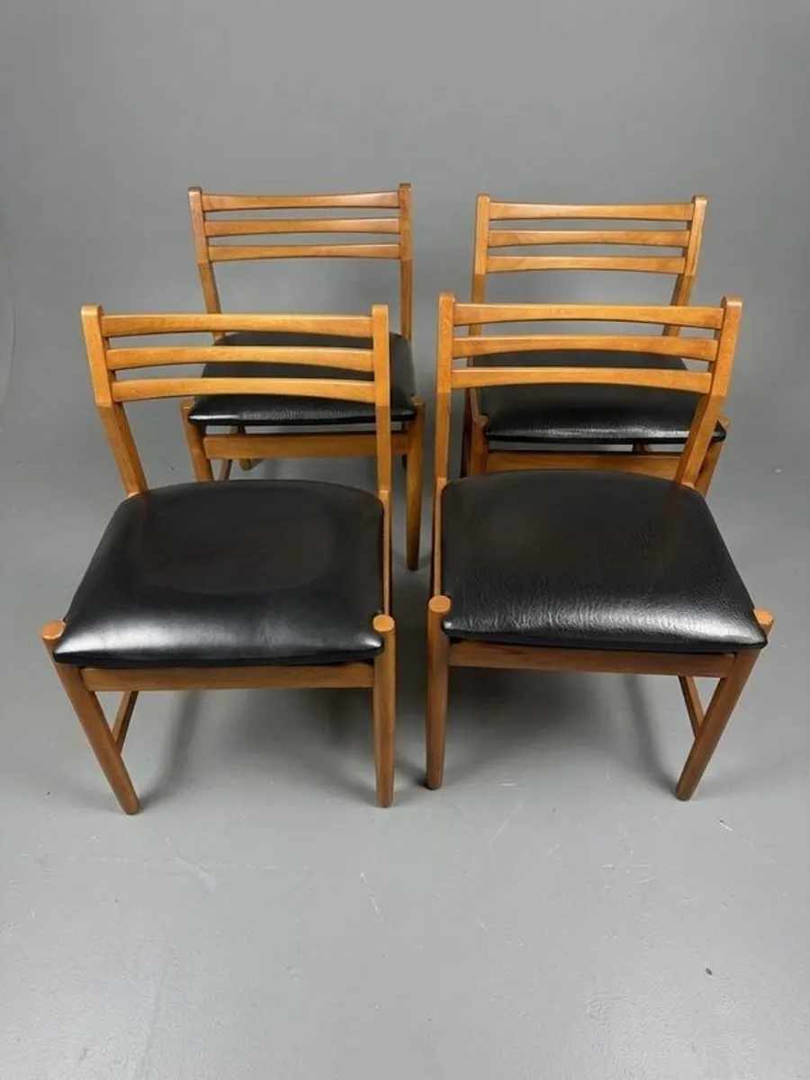 Set of Four Mid Century Dining Chairs - Image 4