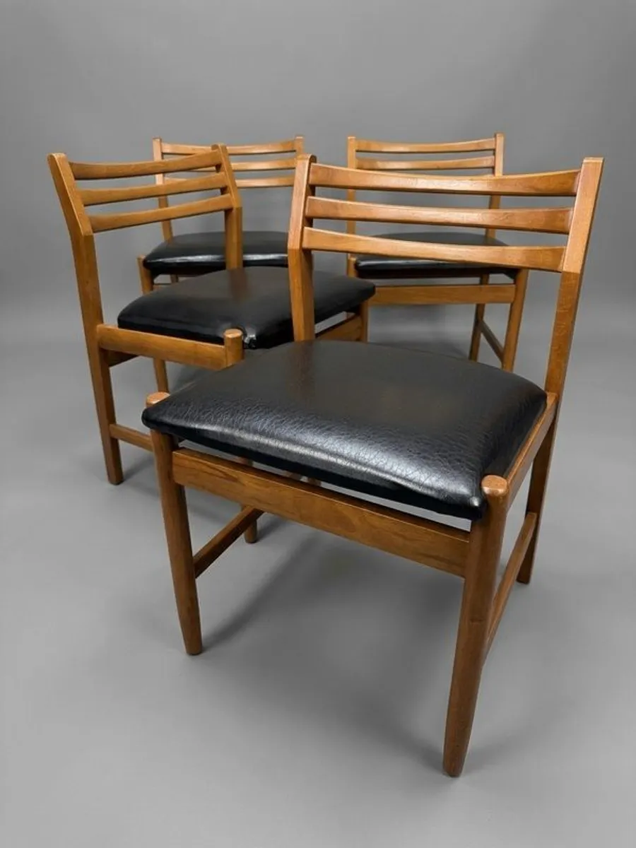 Set of Four Mid Century Dining Chairs - Image 1