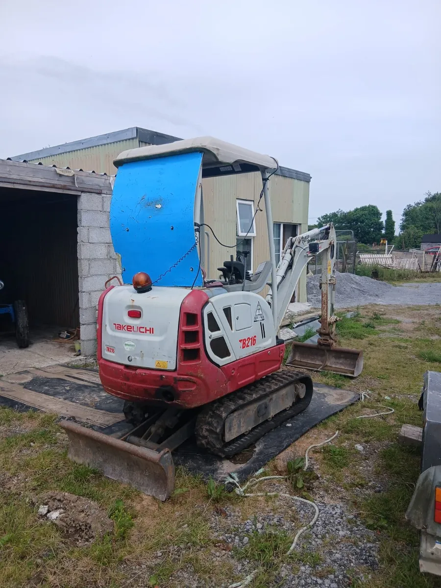 Takeuchi TB216 Digger  1.5 Tonne + Trailer - Image 2
