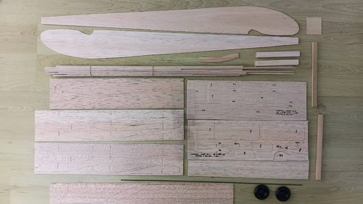 Vintage model aeroplane kit - Image 2