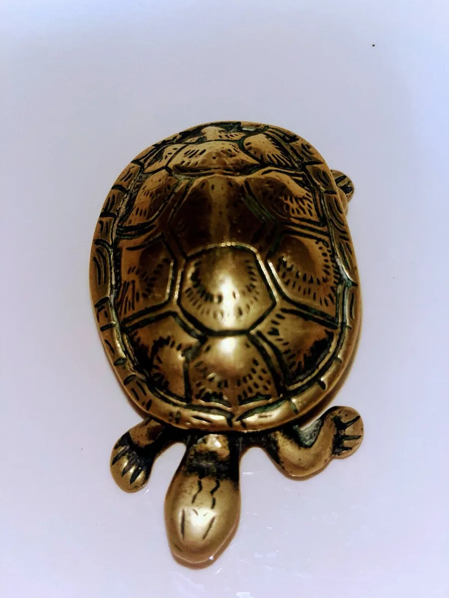 Vintage brass turtle figurine - Image 3