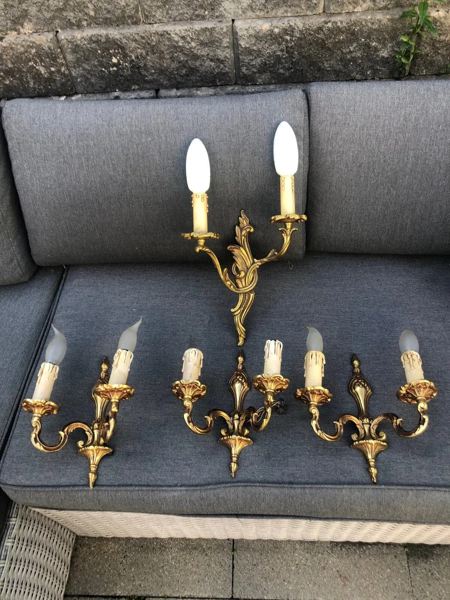 Brass wall lights - Image 4