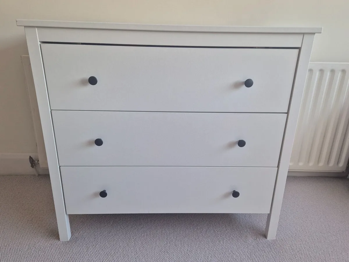 IKEA 3 Drawer Chest - White - Image 1