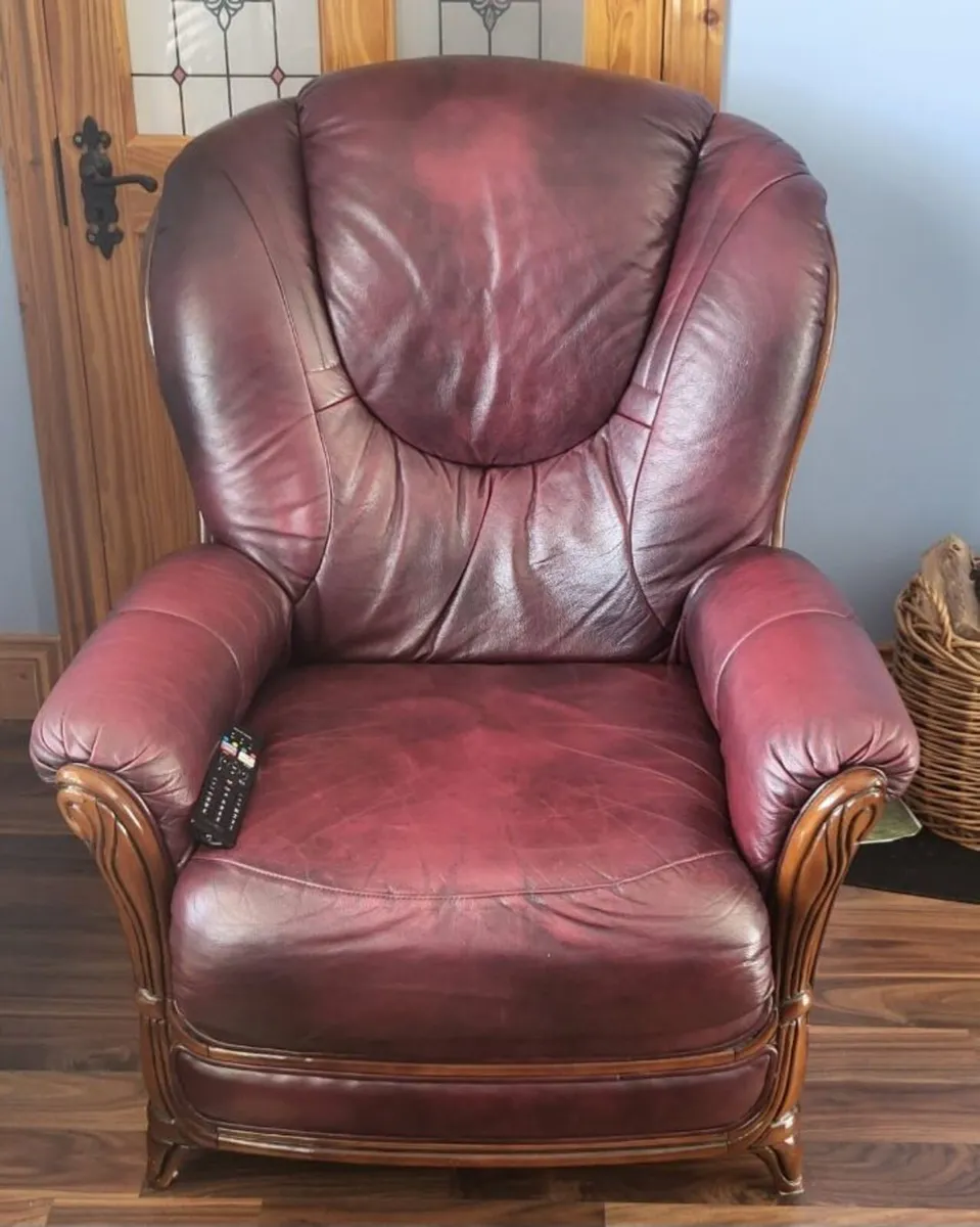 3 piece leather suite - Image 2