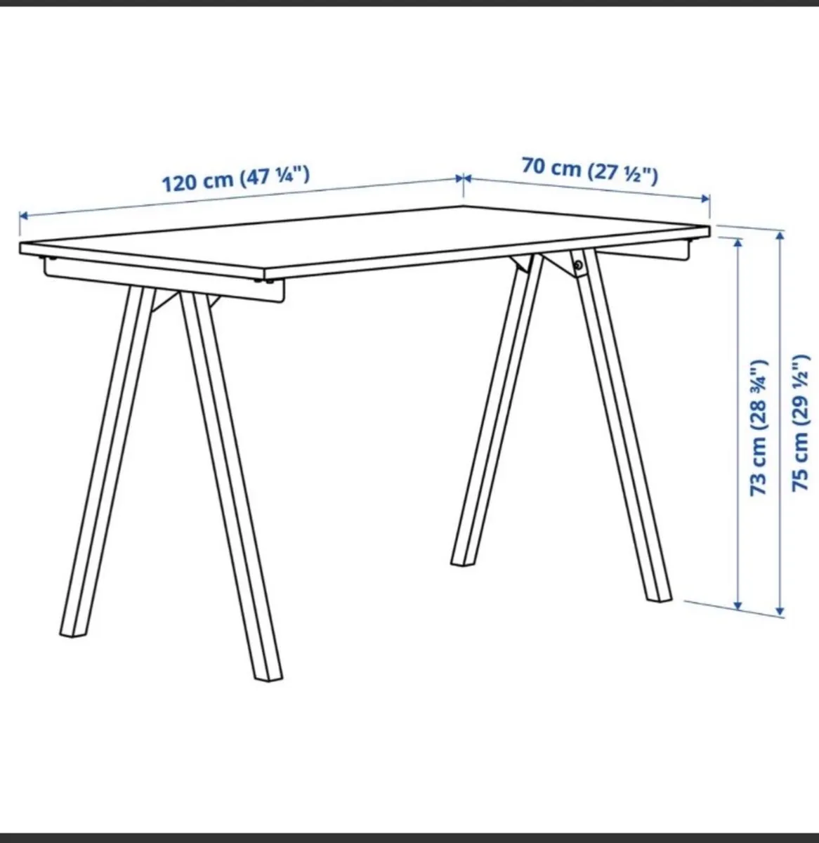 IKEA Trotten Desk White - Image 4