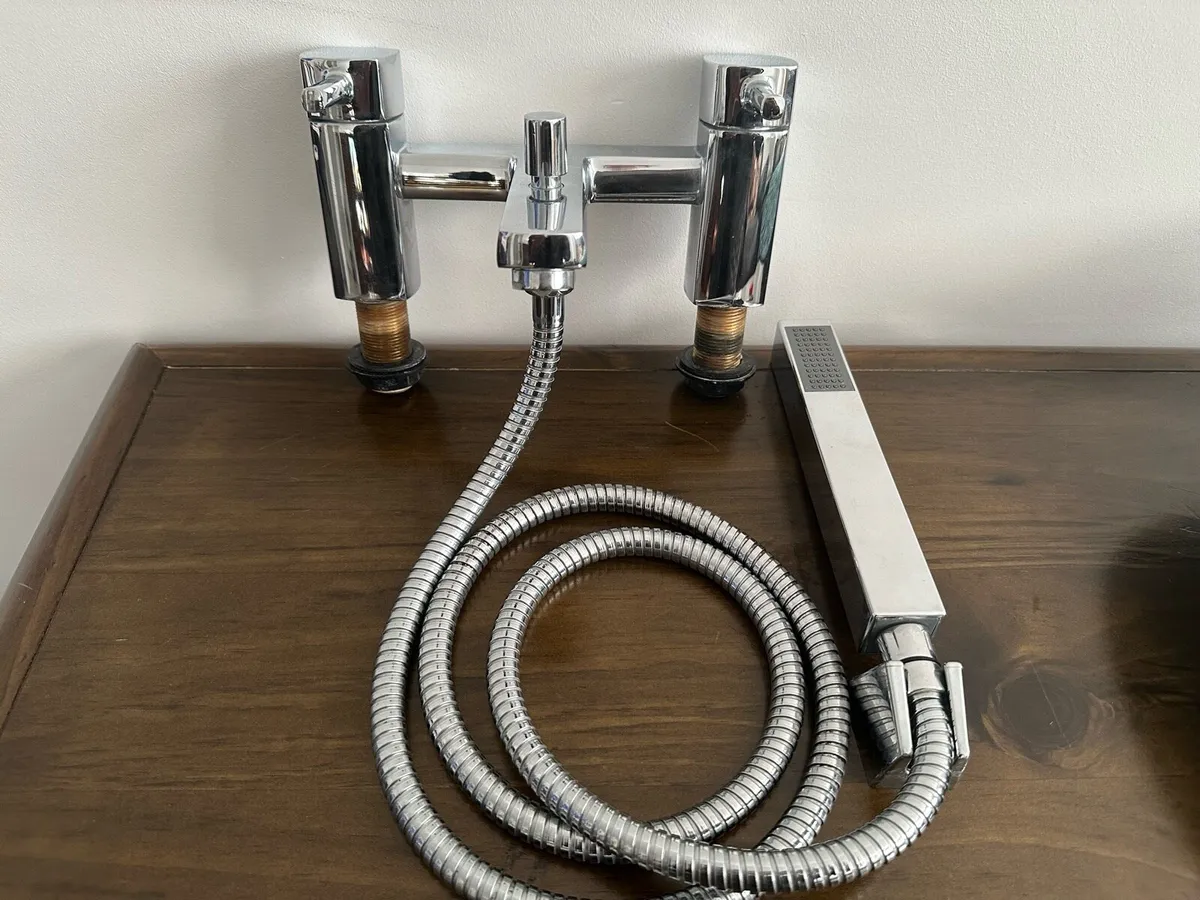 Surface mounted, chrome shower mixer tap - Image 1