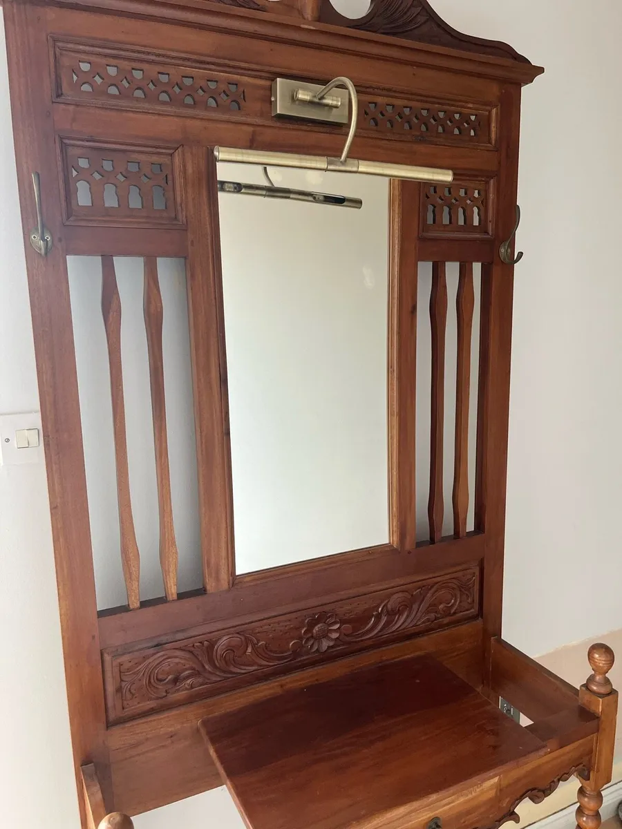 Antique style solid wood hall table - Image 1