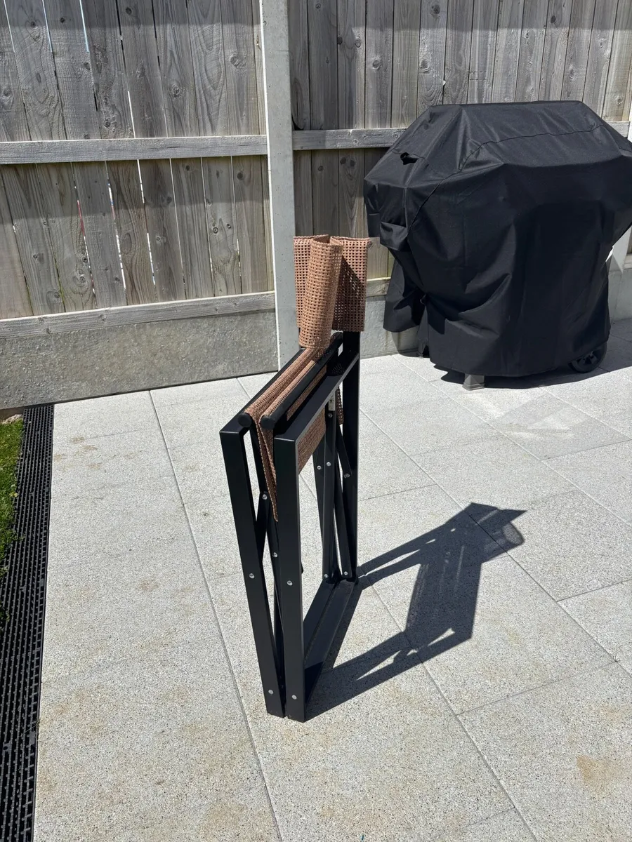 Garden Dining Set. Table and Folding Chairs x 4 - Image 4