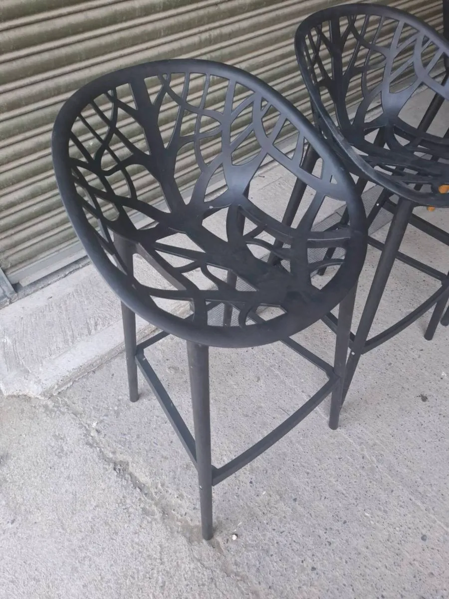 Modern Designer Bar Stools – Set of 3 (DELIVERY) - Image 2