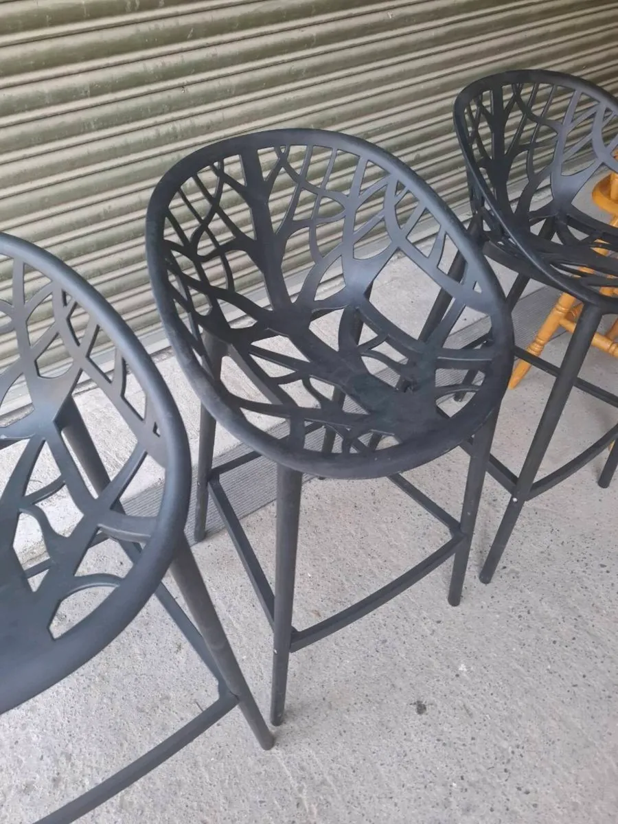 Modern Designer Bar Stools – Set of 3 (DELIVERY) - Image 3