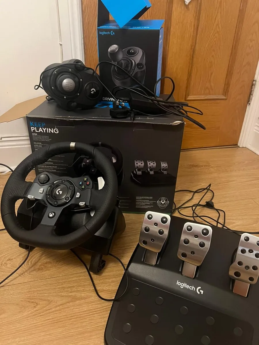 Logitech G G920 Gaming Steering Wheel + Hshifter - Image 1