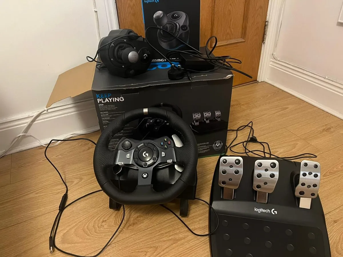 Logitech G G920 Gaming Steering Wheel + Hshifter - Image 2