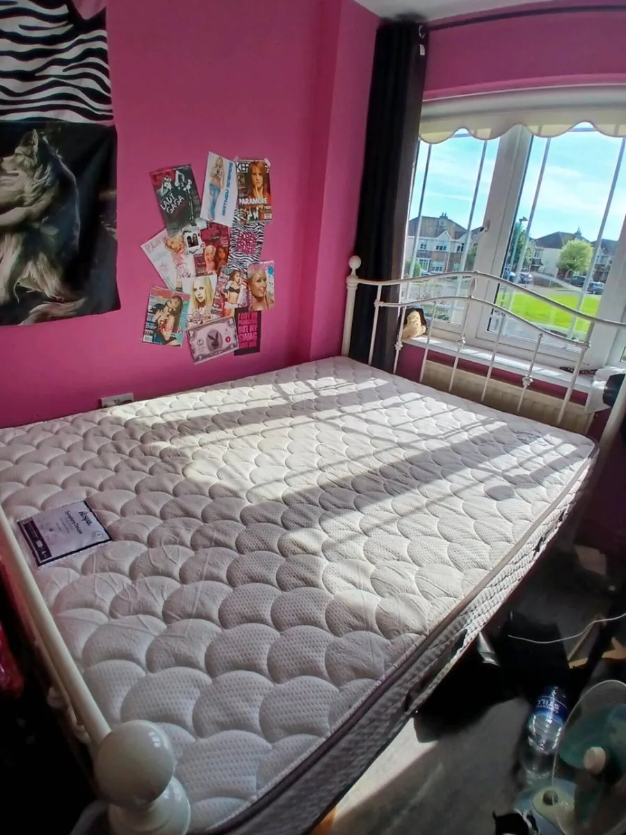 King size bedframe + optional mattress - Image 1
