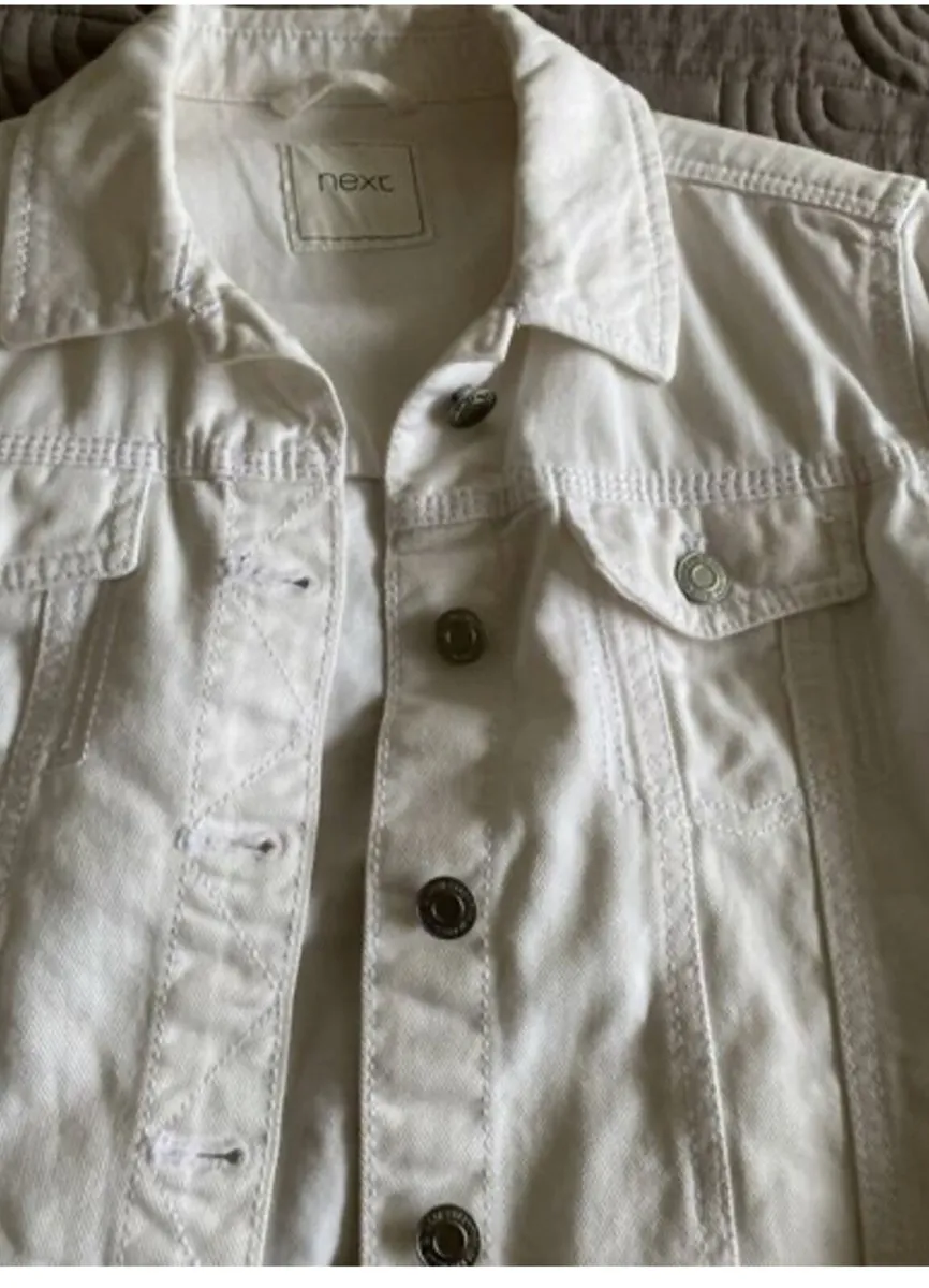 Next - White Denim Jacket - Age 13years - Image 4