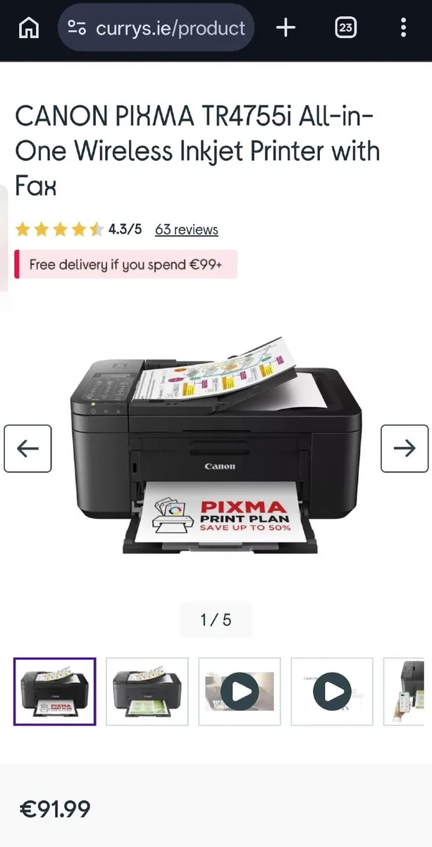 Canon PIXMA TR4755i Wireless Colour 4-in-1 Inkjet - Image 4