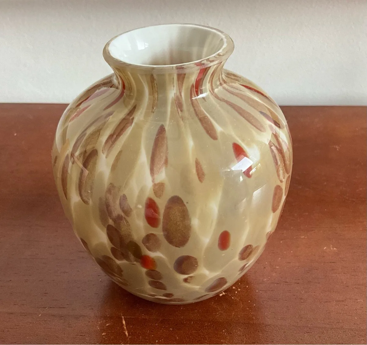 Hand Blown Cased Art Glass Vase - Image 3