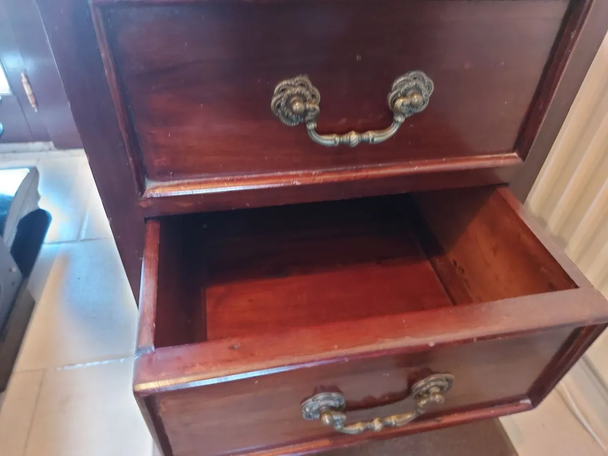 2 Matching Mahogany style Lockers with 3 Drawers - Image 2