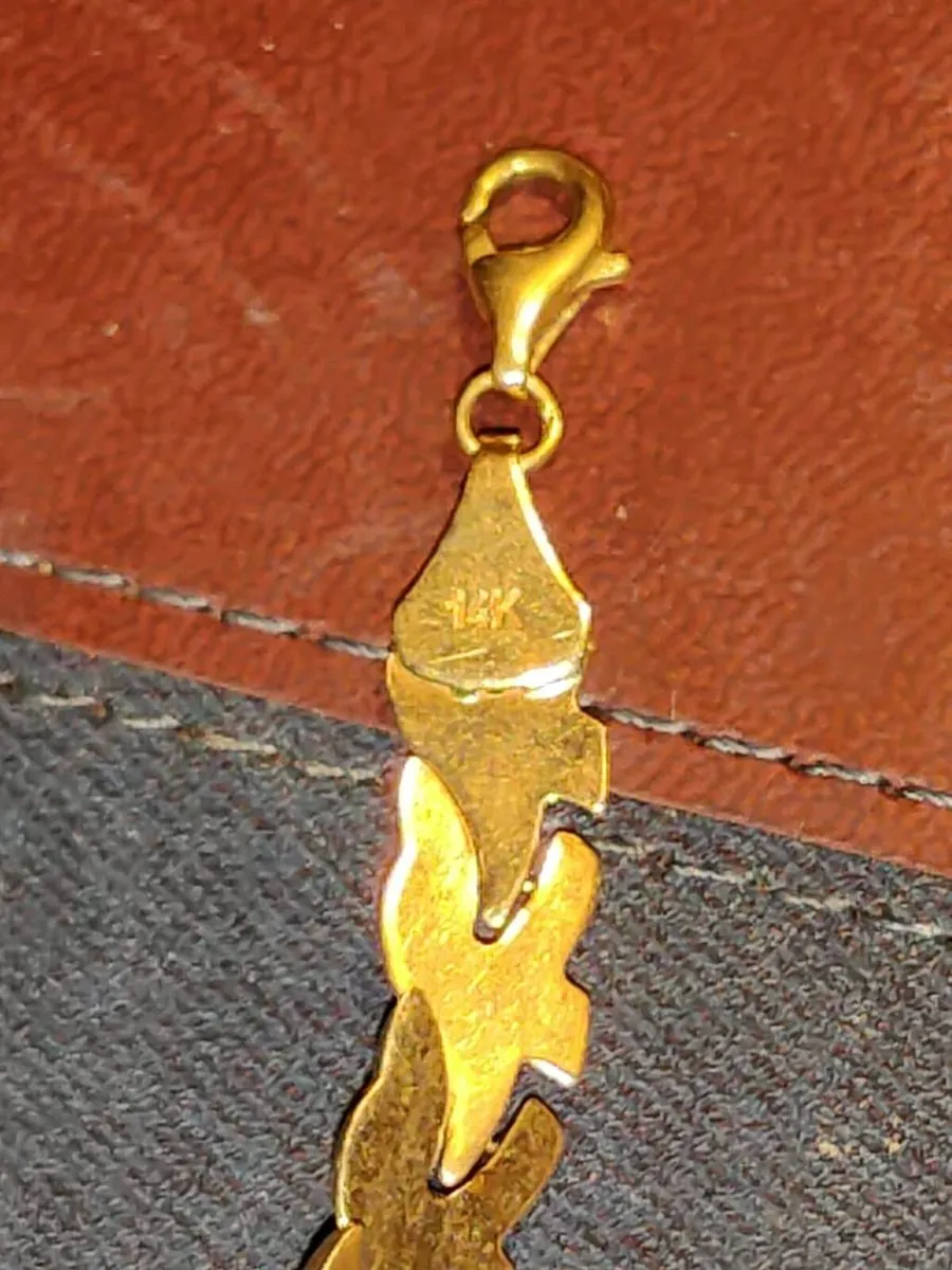 CHUNKY SWAG, 14CT Gold 7.62g 8"Long New Bracelet ! - Image 3