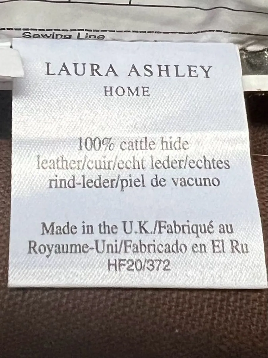 Laura Ashley Leather sofa bed - Image 4