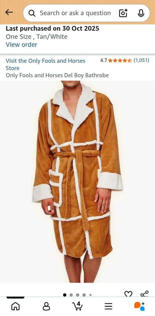 Only Fools and Horses Del Boy Bathrobe gown delboy