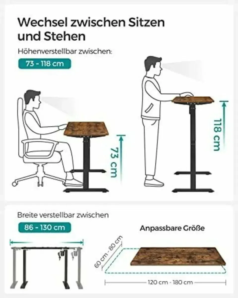 Electric Height Adjustable Office Desk Ergonomic - Image 2