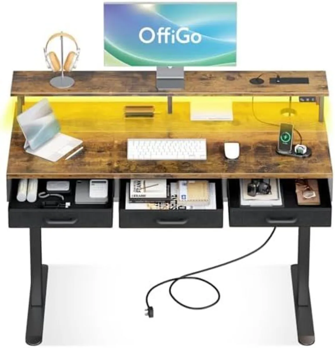 120 x 54cm Electric Standing Desk - Height Adjusta - Image 1