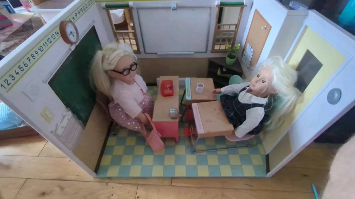 Our Generation school classroom with doll - Image 1
