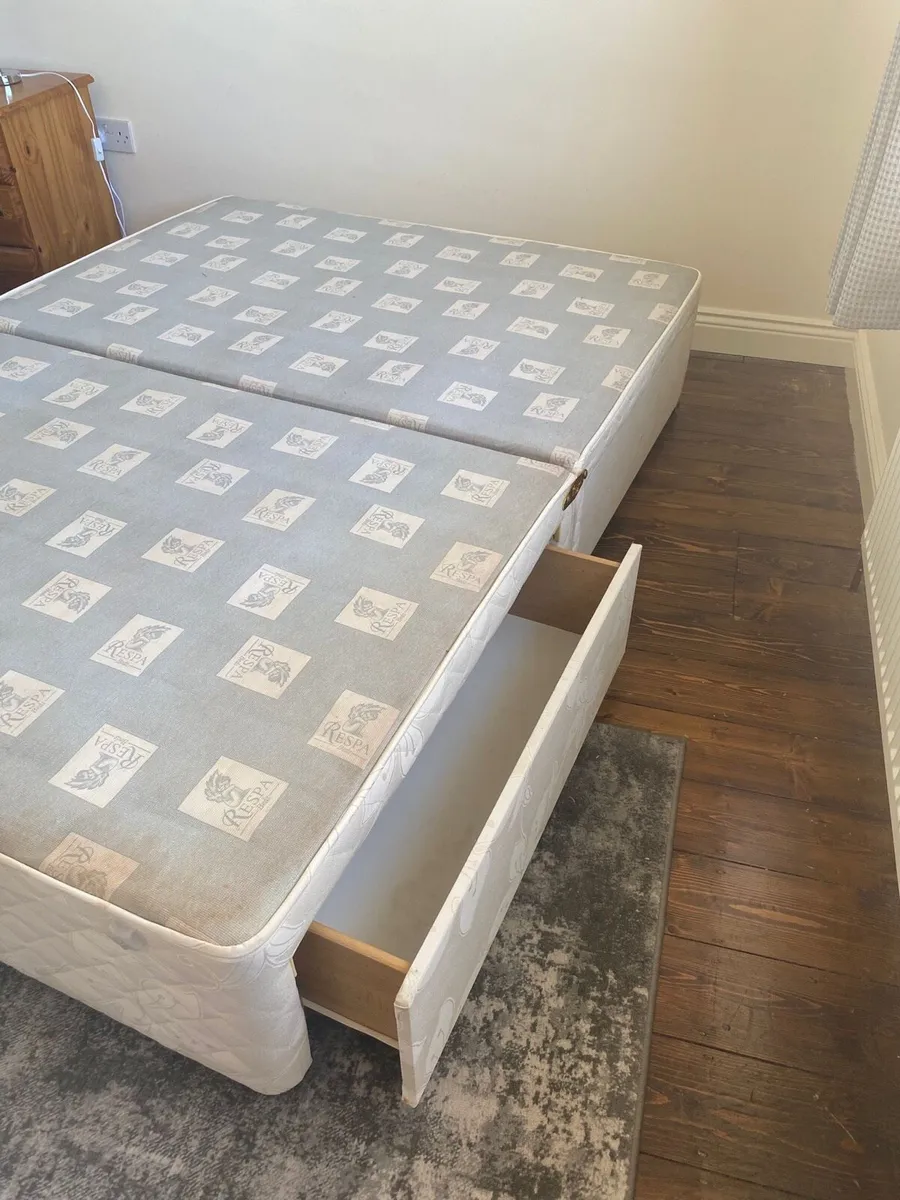 Double Divan Bed with Mattress - Image 1