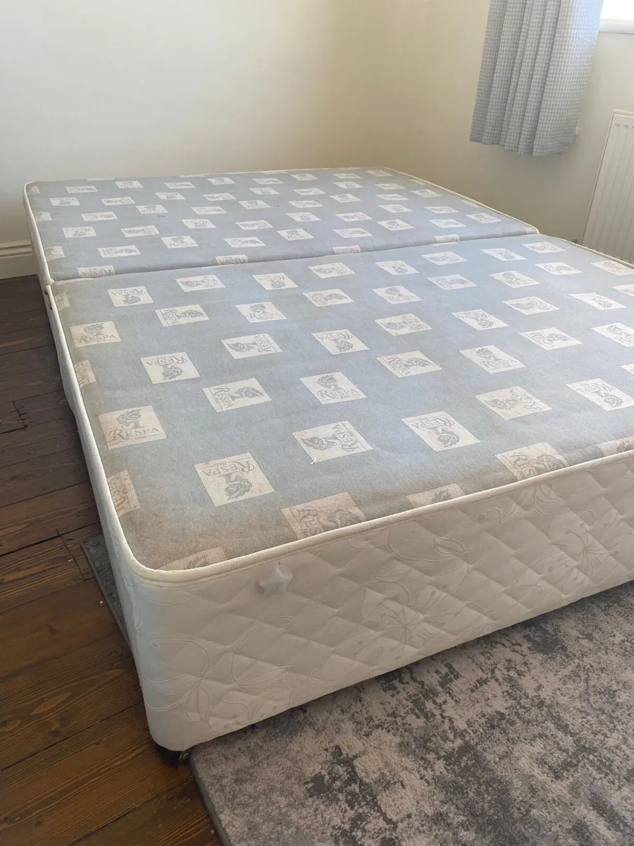 Double Divan Bed with Mattress - Image 2
