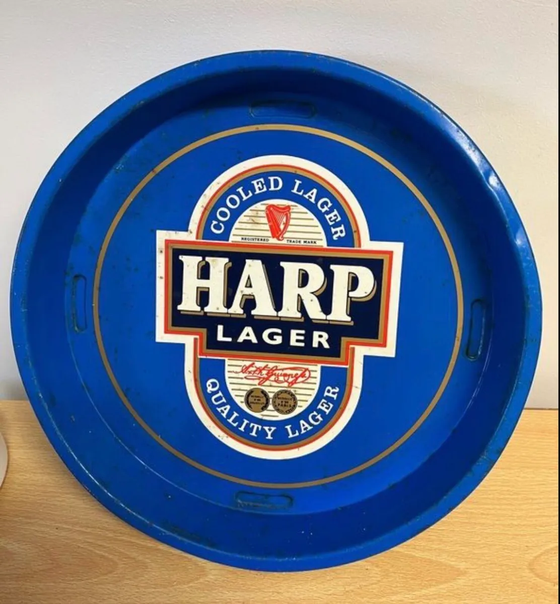 Vintage Harp Advertisement Tray
