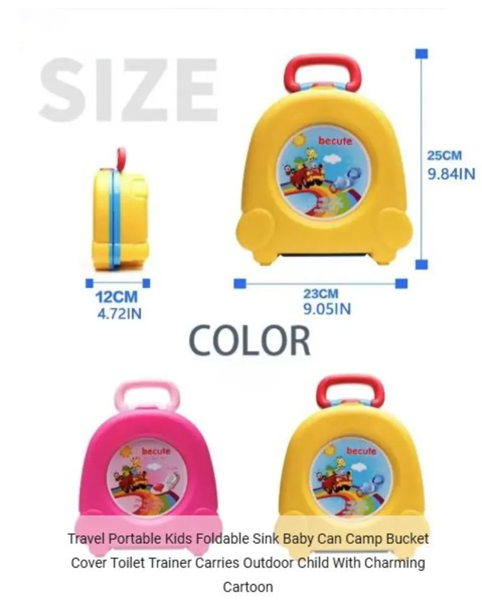 Travel Portable Kid Can Camp Bucket Cover Toilet - Image 3