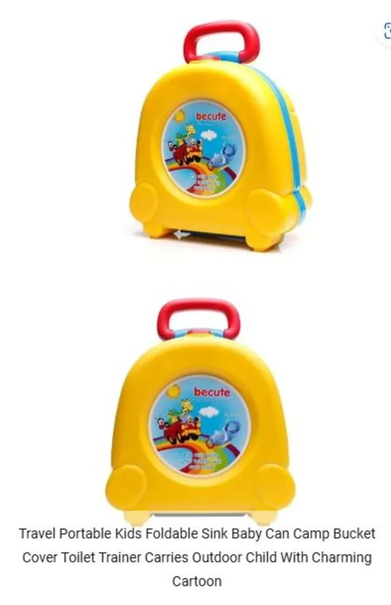 Travel Portable Kid Can Camp Bucket Cover Toilet - Image 1