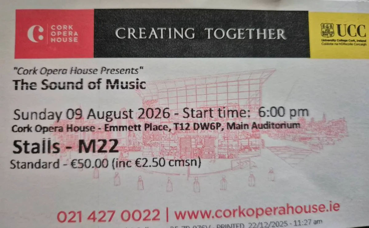 Two Sound Of Music Tickets - Image 1