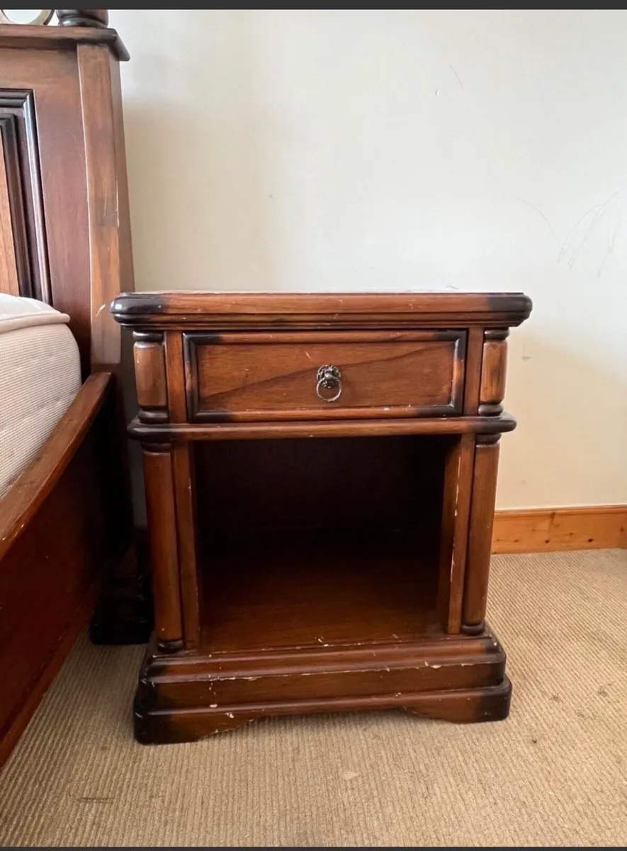 Pair of mahogany bedside lockers