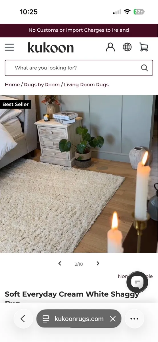 Cream rug - Image 4