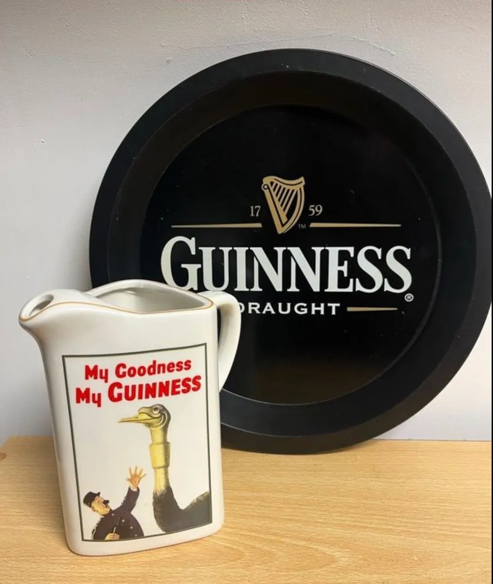 Guinness water jug and tray