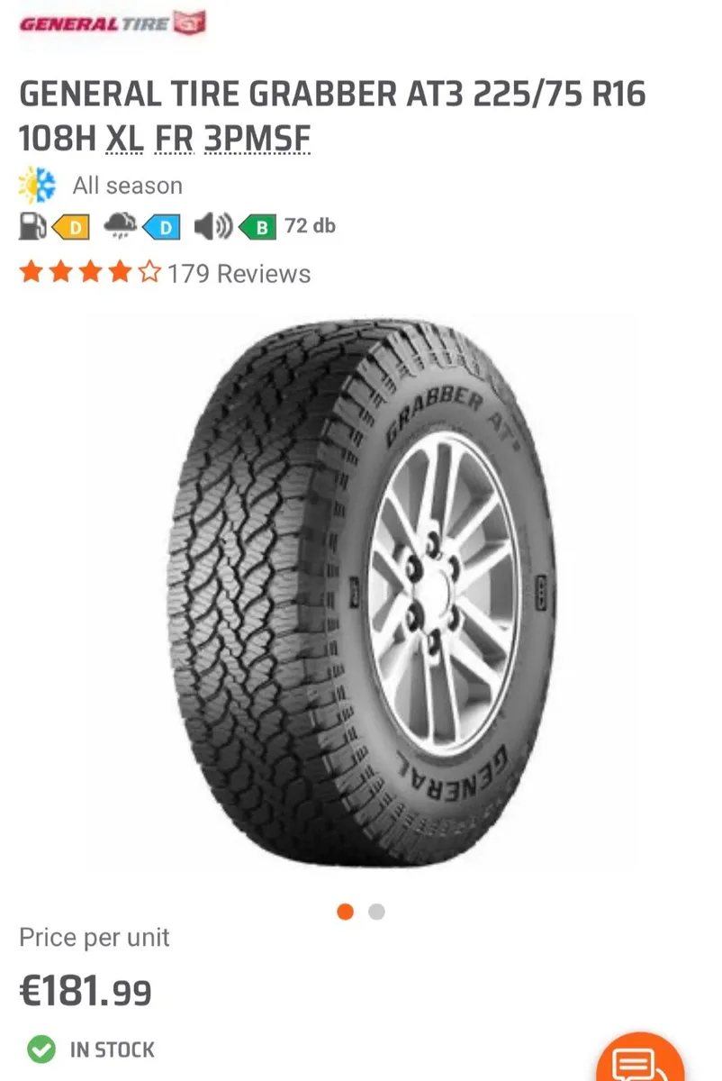 Two 225 / 75 R 16 108 Tyres - Image 2