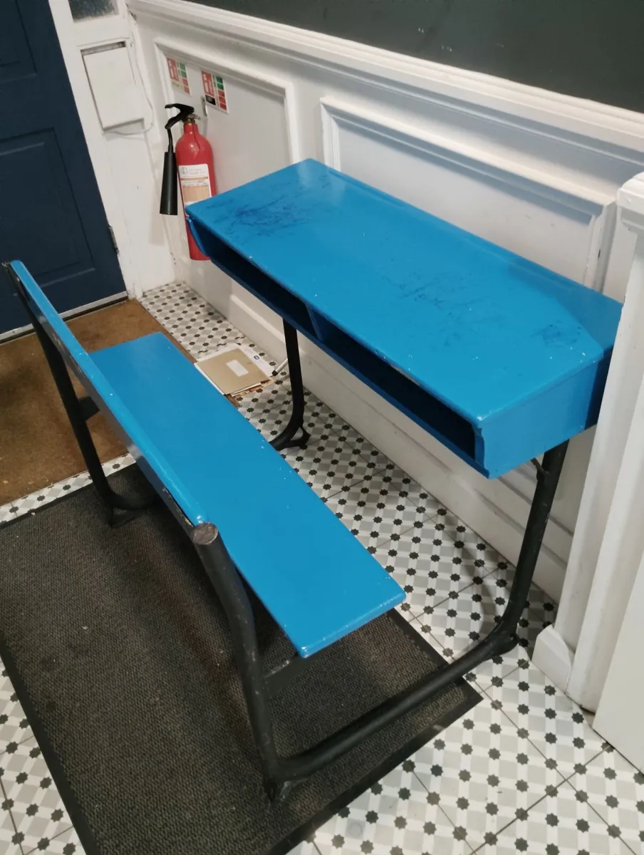 Old school desk from dublin - Image 1