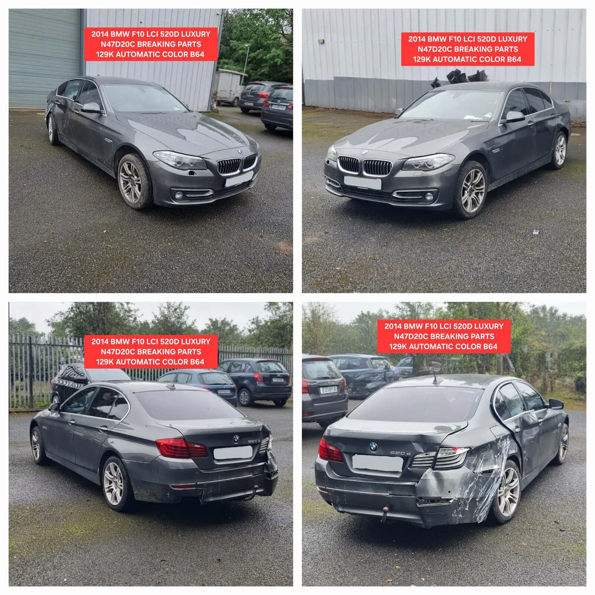 2014 BMW 520D F10 LUXURY N47D20C PARTS B64 - Image 2